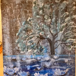 Blue blue Blue Akrylmålning av Lisbeth Ericsson