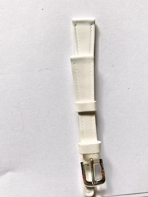 Barnklockarmband. Vit. Stålspänne bredd 12 mm