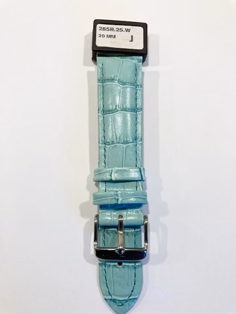 Croco-grain klockarmband  Färg ljusgrön hos ericsssonurochguld.se 18 mm - 20 mm