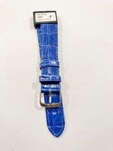 Klockarmband  präglat croco/calf coboltblå