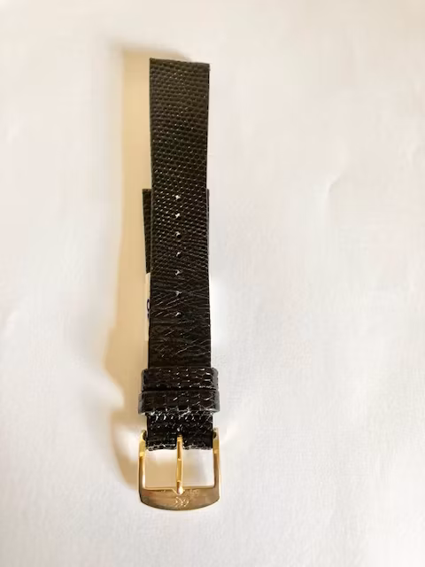 Svart lezard klockarmband 20 mm Outlet Ericsson uroch Guld