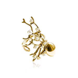 Opal Branch Ring Ioaku - Elegant Guldpläterad Ring i 18K