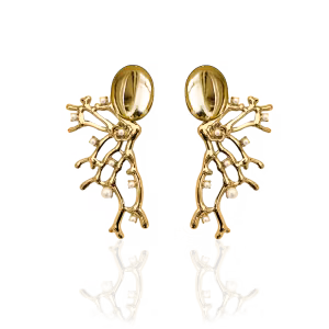 Opal Branch Örhängen  gold Ioaku -Festörhänge