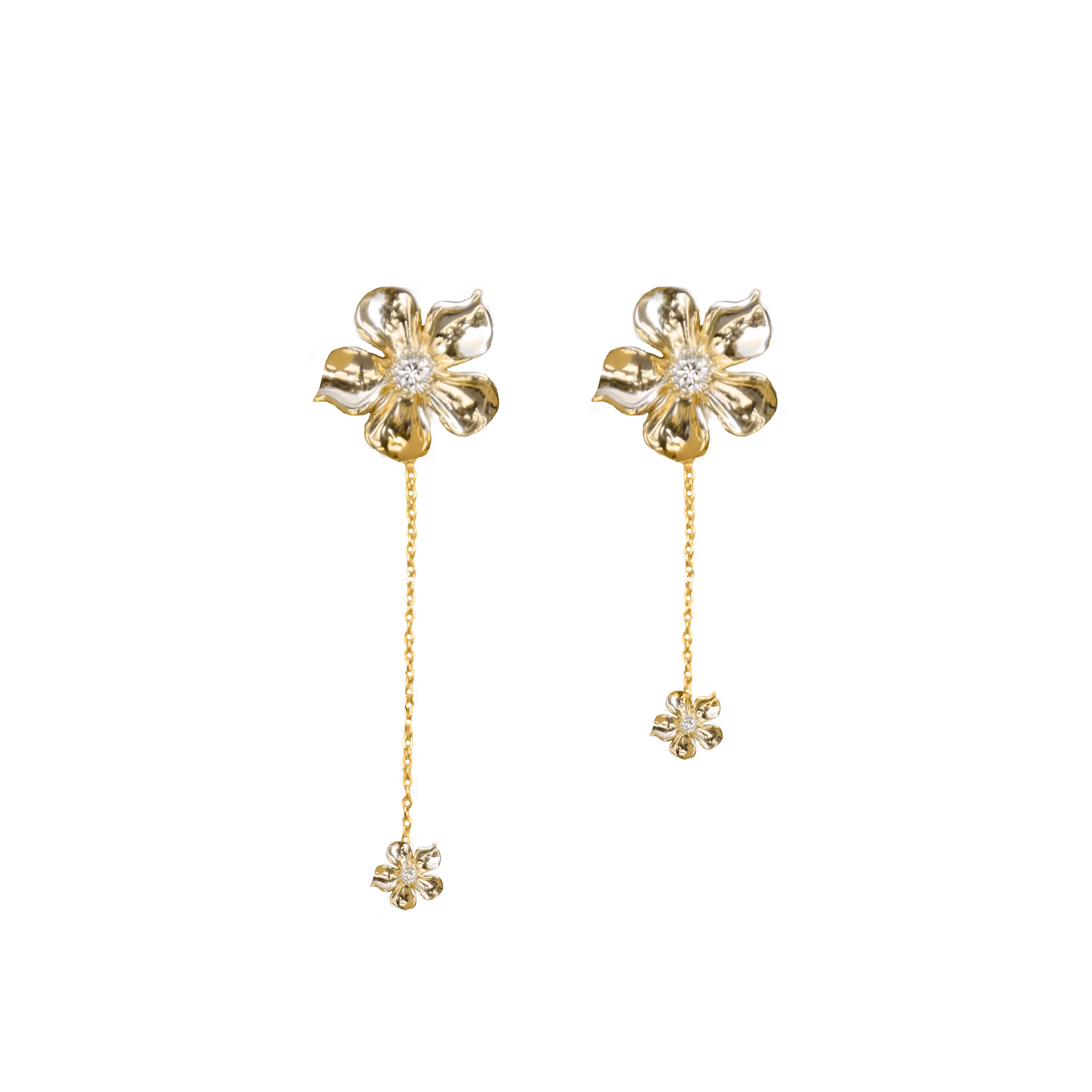 Hanging La Fleur earing guld ioaku