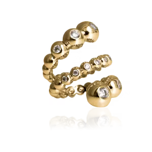 Berry Swirl sparkle Ring  gold- Festens Smyckestjärna Ioaku