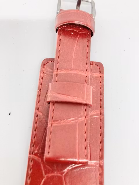 Vintage präglat vinrött 60-talsd klockarmband Ericsson Ur och Guld