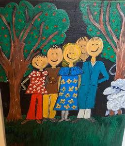 The Family  akrylmålning av Lisbeth Ericsson