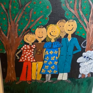 The Family  akrylmålning av Lisbeth Ericsson