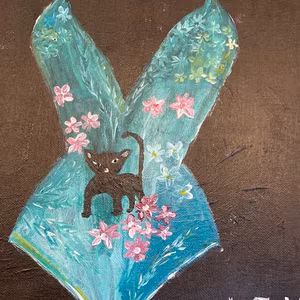 Swimsuit akrylmålning av Lisbeth Ericsson