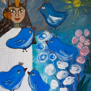 Blue birds and the princess n