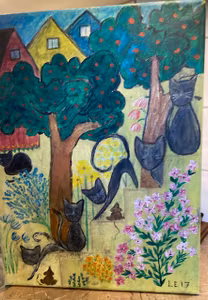 Cats on the stair