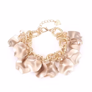 Guld Beige Berlock Armband - Perfekt för Leopardtrenden