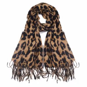Mörk leopardmönstrad scarves halsduk Gemini