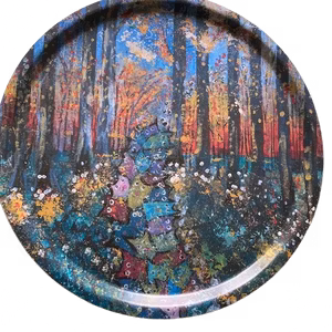 Bricka 38 cm Höstmarsch Lisbeth Ericsson