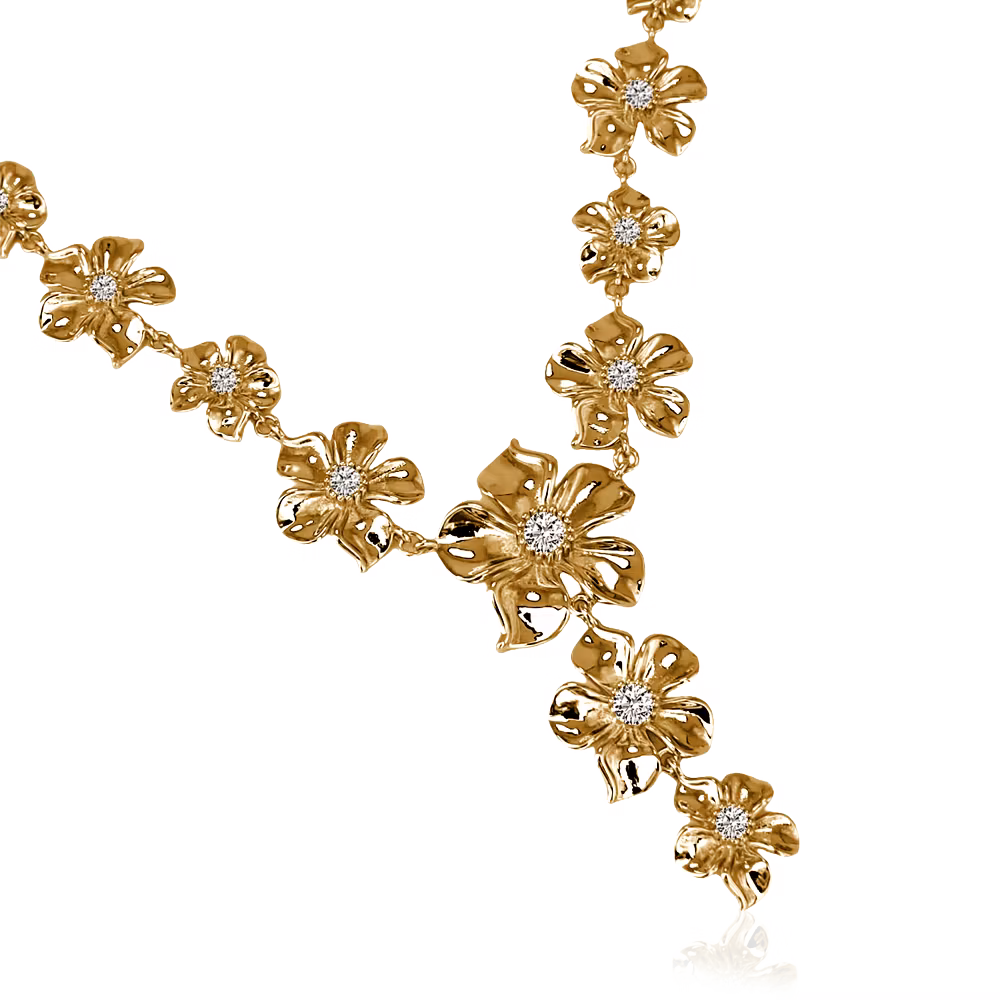 ioaku la fleur multi halsband guld ericssonurochguld,se blomhalsband