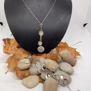 Silver smyckesset armband och halsband Scoop