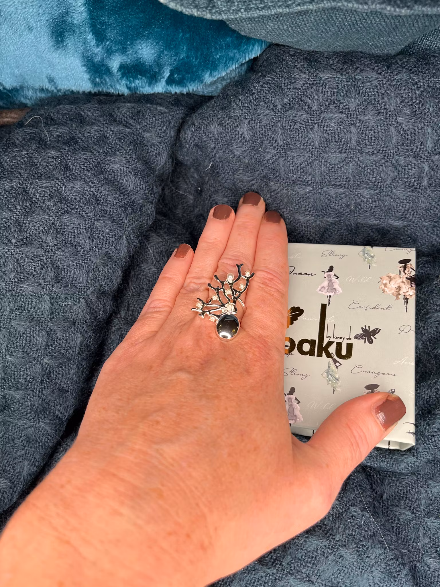 Opal Branch Ring Silver Ioaku - Låt din stil stråla