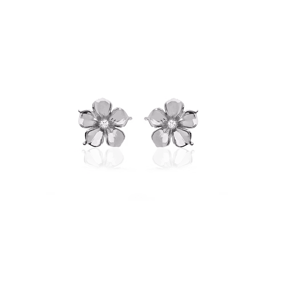 la fleur studs örhänge silver