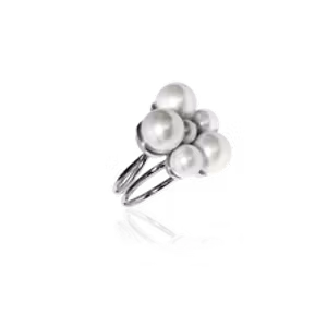 Berry pearl maxi ring silver Ioaku