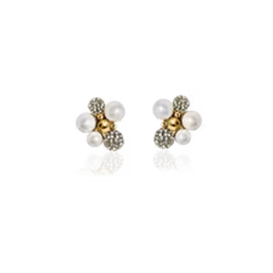 Berry pearl Sparkle studs örhänge guld Ioaku