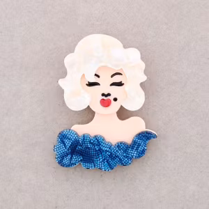 Marilyn Monroe Brosch blå Sonata