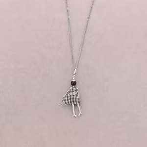 Halsband docka mini svart/vit Sonata