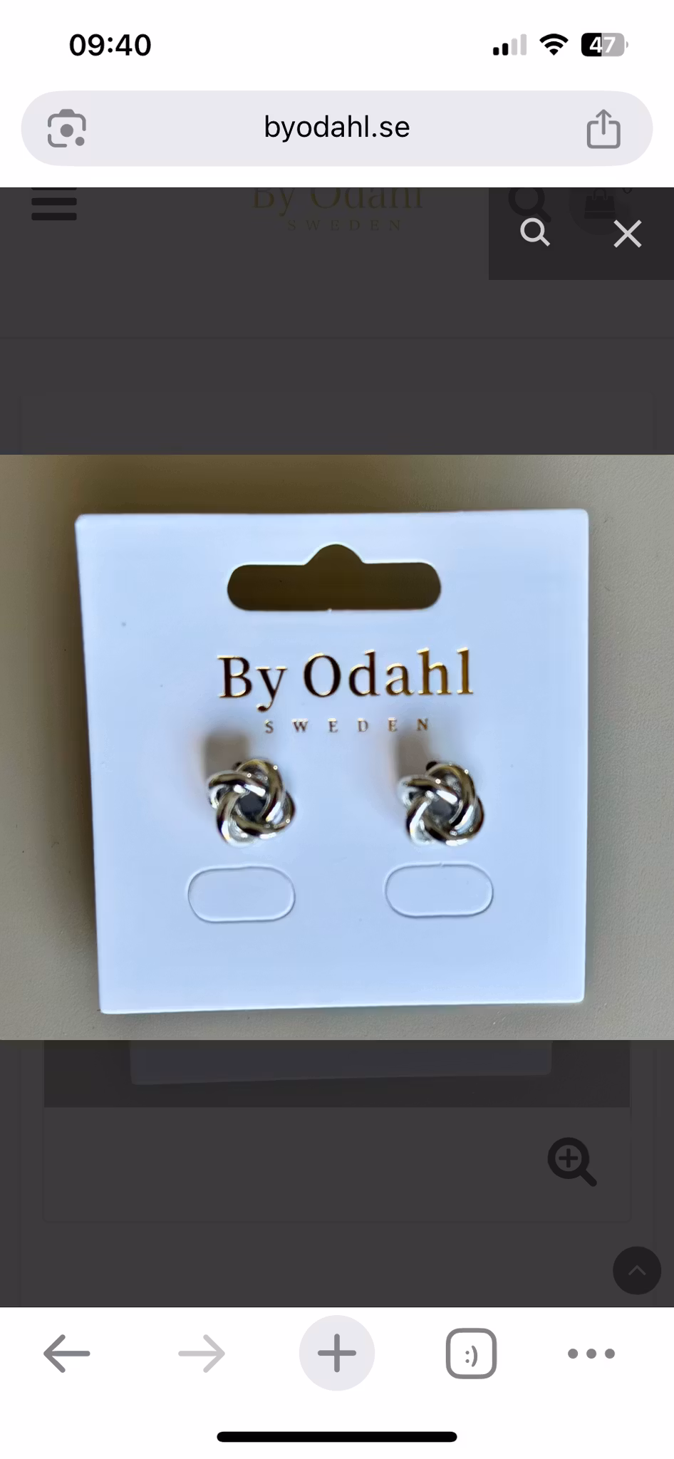 Mini Knut örhänge stål silver by odahl