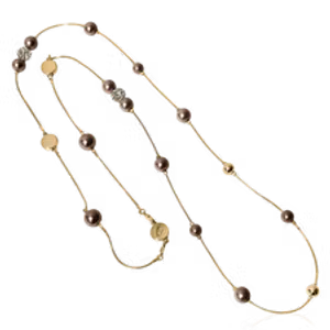 Ioaku Sparkle pearl Icon halsband skogsgrönt guld