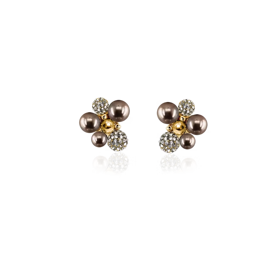 Örhänge berry sparkle pearl brunt guld ioaku