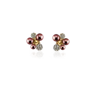 Ioaku Berry Sparkle pearl örhänge bordeaux