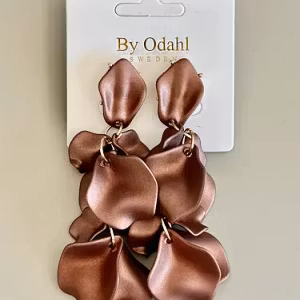 Chocklad Brunt örhänge löv by odahl