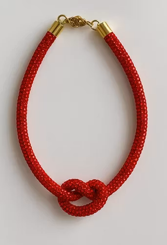 Röd glitter knut armband by odahl