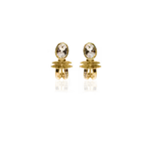 Dragonfly reborn crystal örhänge loop guld ioaku