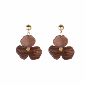 Örhänge bruna blommor