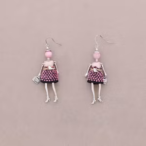 Fashiondolls örhänge rosa silver