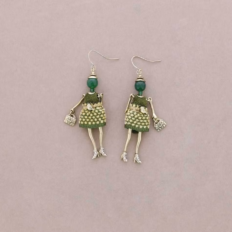 Fashiondolls örhänge gröna guld