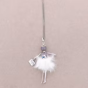 Halsband fashiondoll plym silver