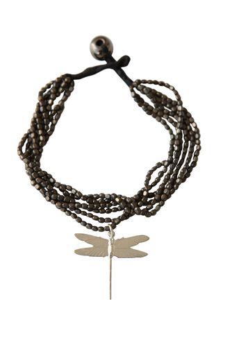 ARMBAND I SVARTOXIDERAD MÄSSING MED SILVERTROLLSLÄNDA