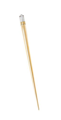 MAGIC WAND HÅRPINNE MED BERGSKRISTALL MÄSSING