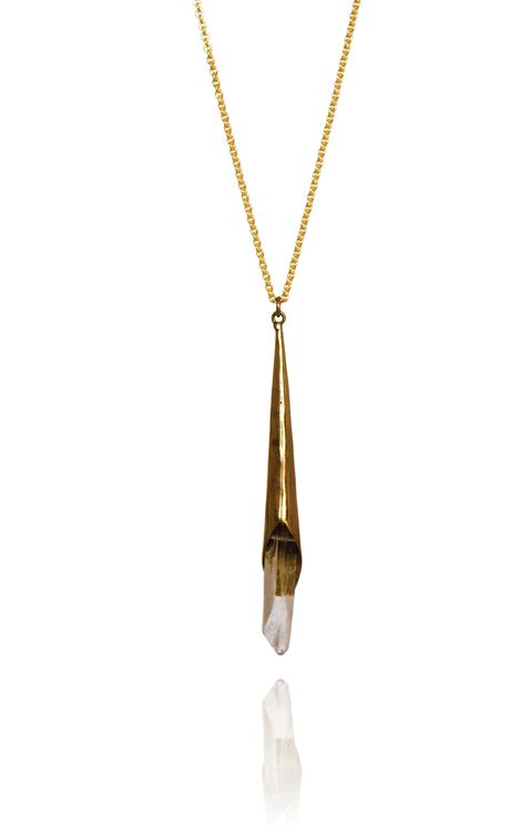 CRYSTALCONE HALSBAND MÄSSING