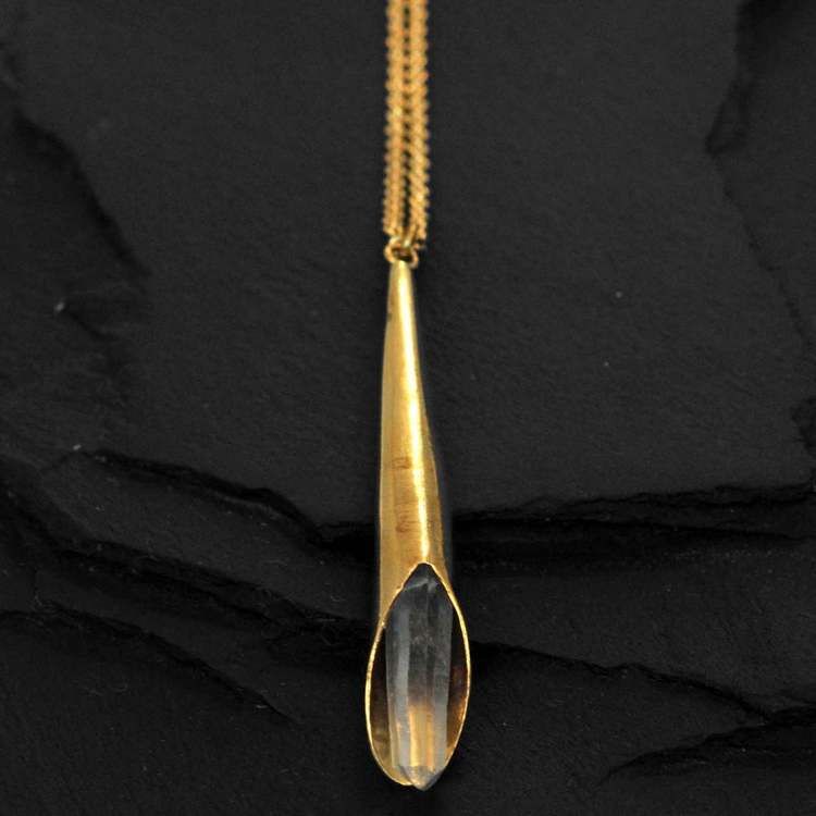 CRYSTALCONE HALSBAND MÄSSING