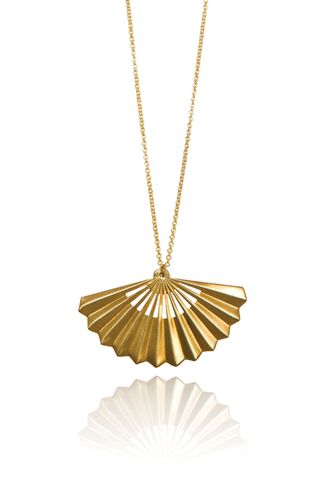 SOLFJÄDER HALSBAND MÄSSING