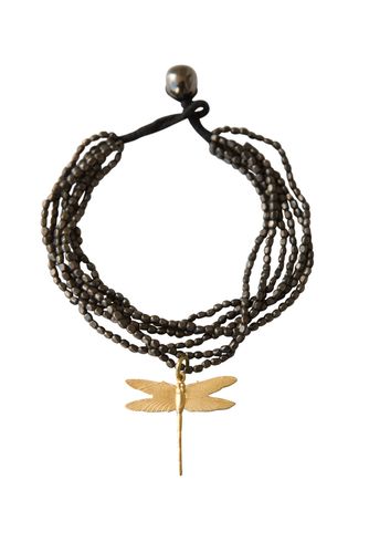 ARMBAND I SVARTOXIDERAD MÄSSING MED MÄSSINGSTROLLSLÄNDA