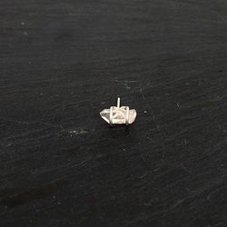 PENCIL STUD MED BERGSKRISTALL I 925 SILVER