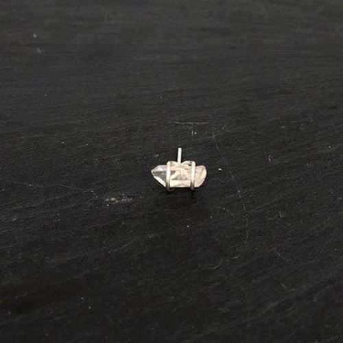 PENCIL STUD MED BERGSKRISTALL I 925 SILVER