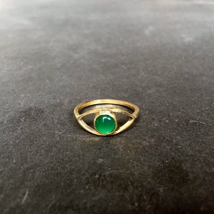 EYE AM RING GRÖN ONYX