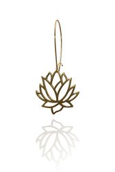LOTUS ÖRHÄNGE I MÄSSING