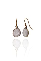 STONE PENDANT ÖRHÄNGEN MED ROSENKVARTS