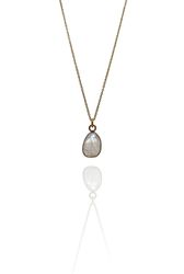 MÅNSTEN STONE PENDANT HALSBAND PÅ TUNN KEDJA