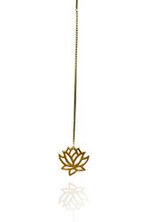 LOTUS KEDJEÖRHÄNGE FÖRGYLLD 925 SILVERKEDJA